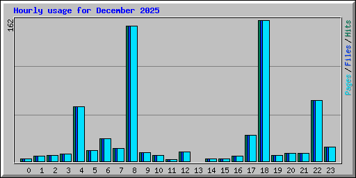 Hourly usage for December 2025