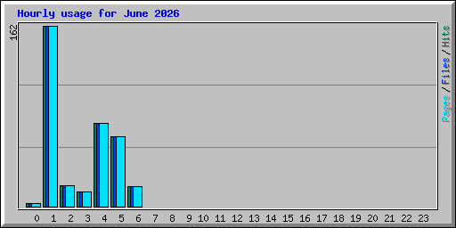 Hourly usage for June 2026